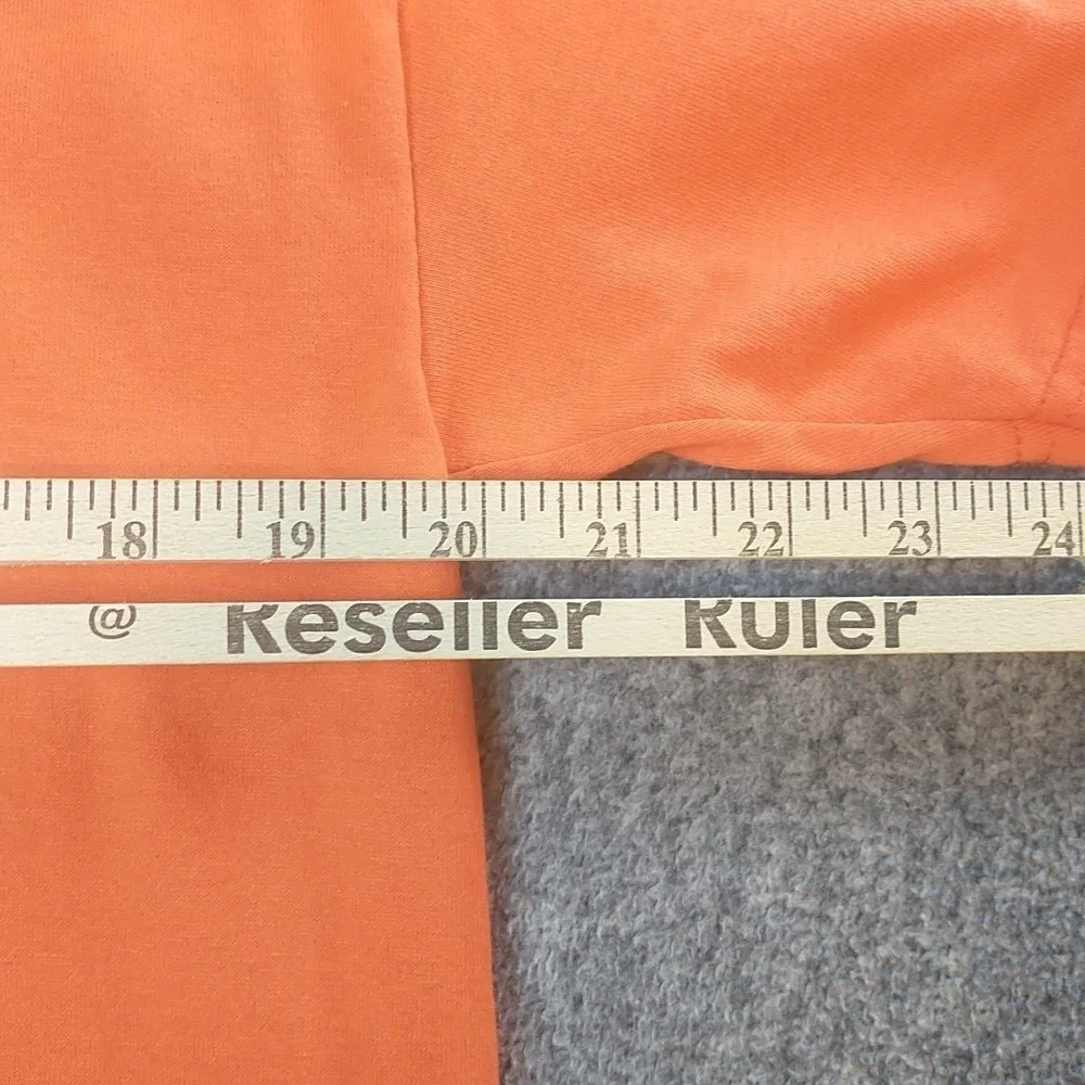 Hanes Heavyweight 50/50 Orange Short Sleeve T-Shirt Mens Large Solid Crewneck